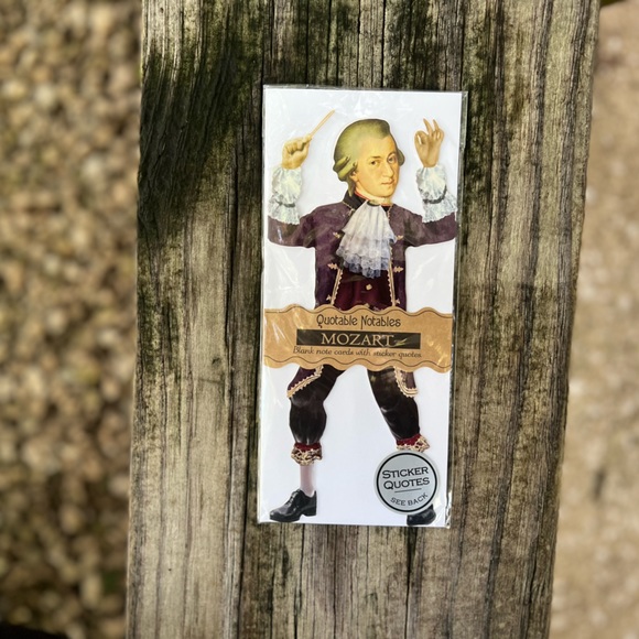 Quotable Notables - Lot of 5 Blank Notecards with Quote Stickers - Picture 6 of 11